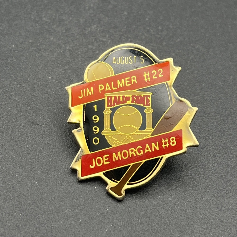 MLB Baseball Hall Of Fame Jim Palmer Joe Morgan Lapel Hat Pin